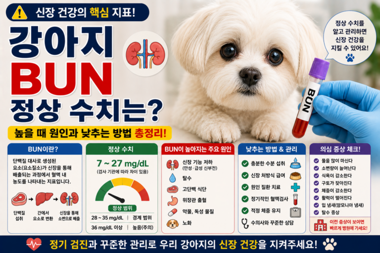 강아지 BUN 정상 수치는 높을 때 원인과 낮추는 방법 총정리