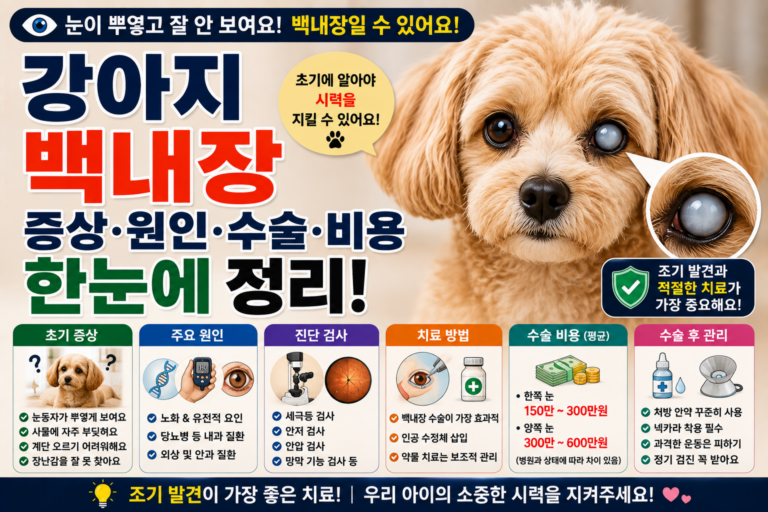 강아지 백내장 초기 증상은 원인부터 수술, 수술 비용까지 총정리