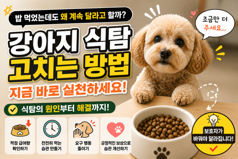 강아지 식탐 고치는 방법, 밥 먹고도 계속 달라고 할 때는