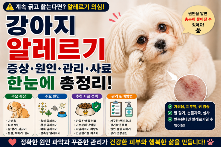 강아지 알레르기 증상은 원인부터 추천 사료, 관리 방법까지 총정리