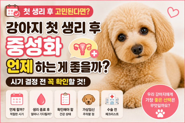 강아지 첫 생리 후 중성화 언제 하는 게 좋을까 시기 결정 전 확인할 것