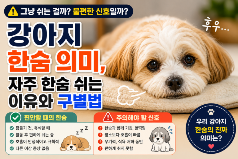 강아지 한숨 의미, 자주 한숨을 쉬는 이유와 불편한 신호 구별하기