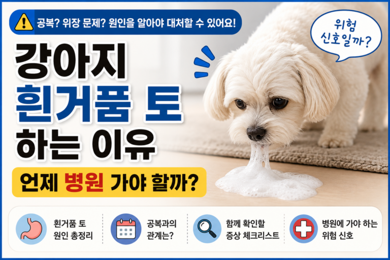 강아지 흰거품 토하는 이유, 언제 병원 가야 할까