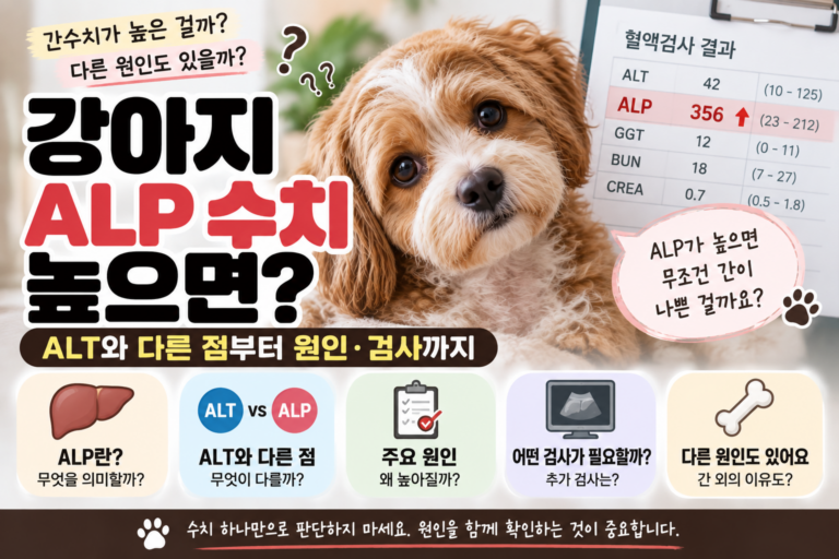 강아지 ALP 수치 높으면 ALT와 다른 점부터 원인·검사까지