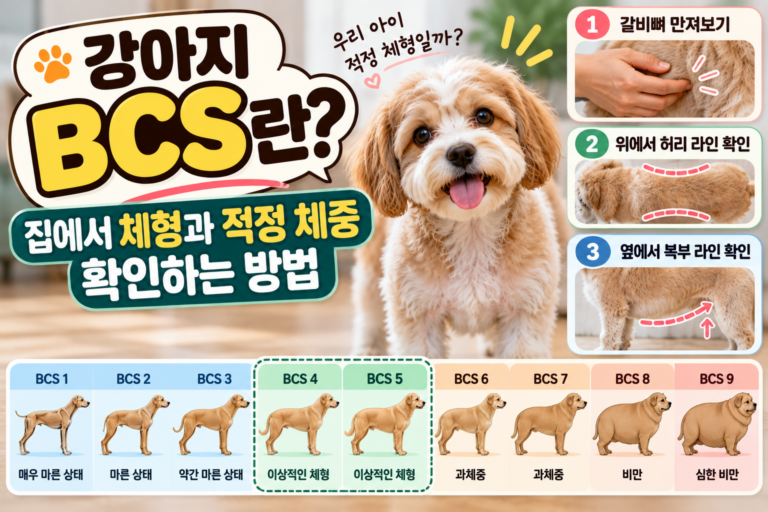 강아지 BCS란? 집에서 체형과 적정 체중 확인하는 방법
