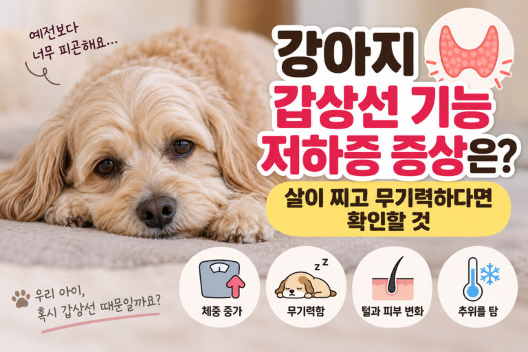 강아지 갑상선 기능 저하증 증상은 살이 찌고 무기력하다면 확인할 것