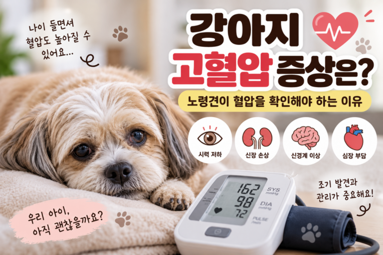 강아지 고혈압 증상은 노령견이 혈압을 확인해야 하는 이유