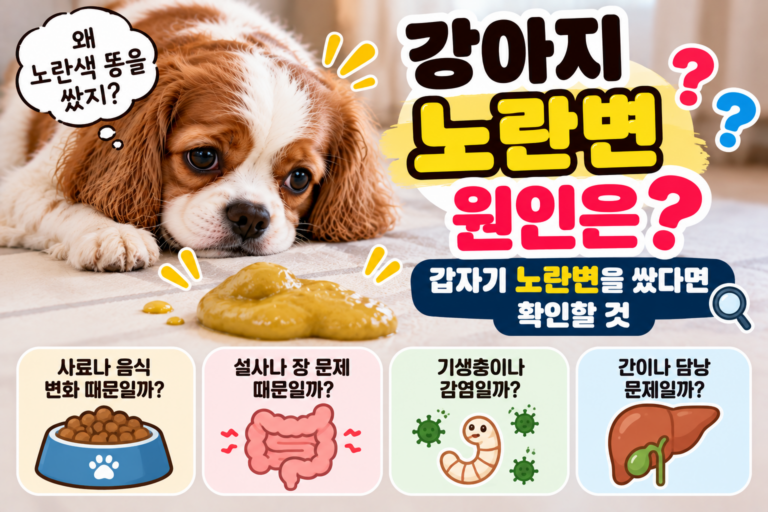 강아지 노란변 원인은? 갑자기 노란색 똥을 쌌다면 확인할 것