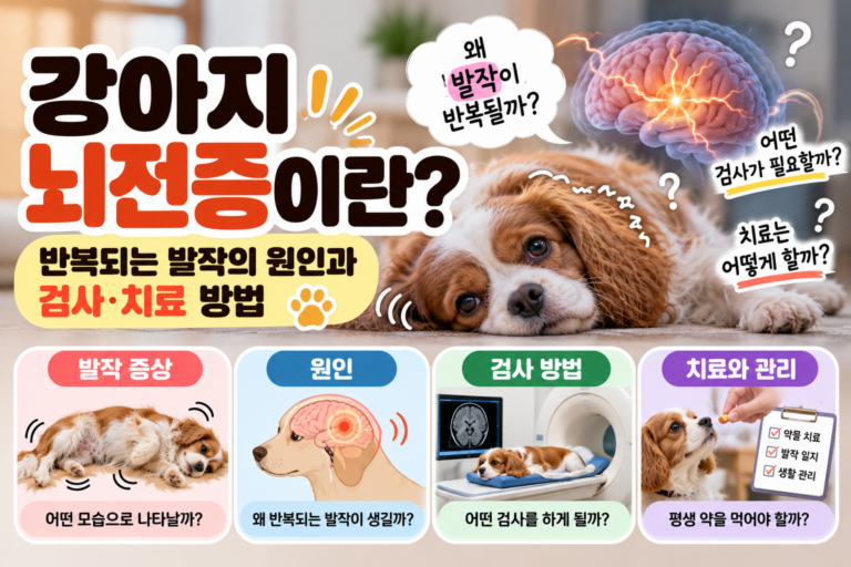 강아지 뇌전증이란? 반복되는 발작의 원인과 검사·치료 방법