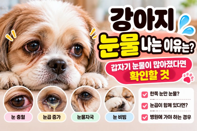 강아지 눈물 나는 이유는? 갑자기 눈물이 많아졌다면 확인할 것