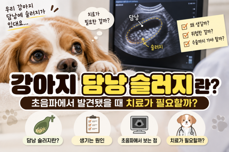 강아지 담낭 슬러지란? 초음파에서 발견됐을 때 치료가 필요할까?