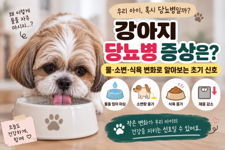 강아지 당뇨병 증상은 물·소변·식욕 변화로 알아보는 초기 신호