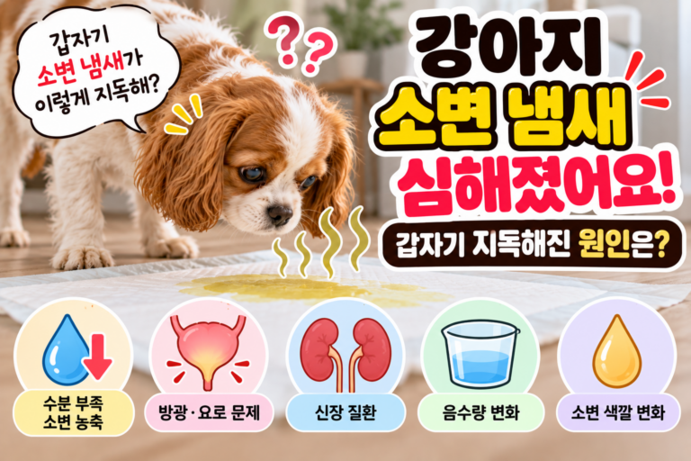 강아지 소변 냄새가 심해졌어요, 갑자기 지독해진 원인은?