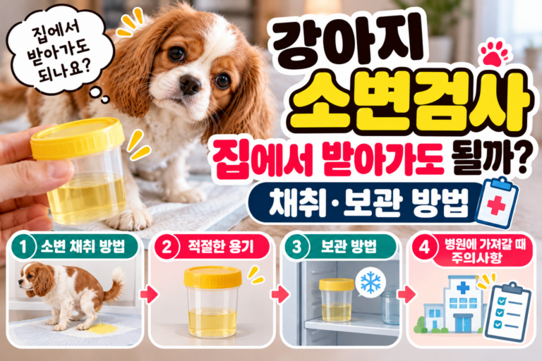 강아지 소변검사 집에서 받아가도 될까? 채취·보관 방법
