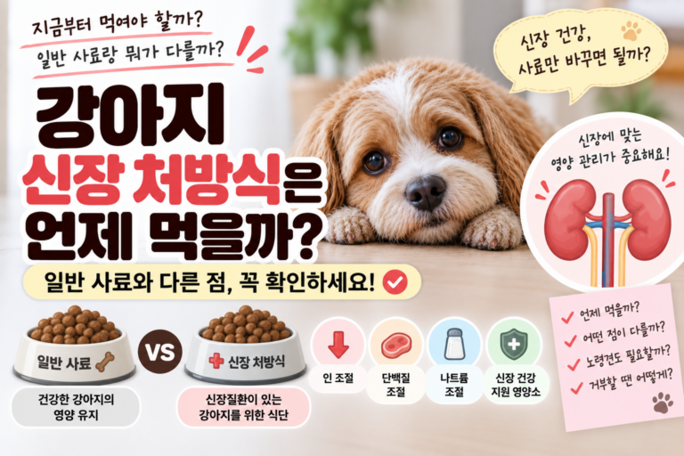 강아지 신장 처방식은 언제 먹을까 일반 사료와 다른 점 알아보기