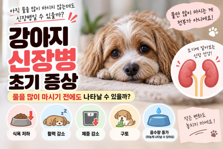 강아지 신장병 초기 증상, 물을 많이 마시기 전에도 나타날 수 있을까