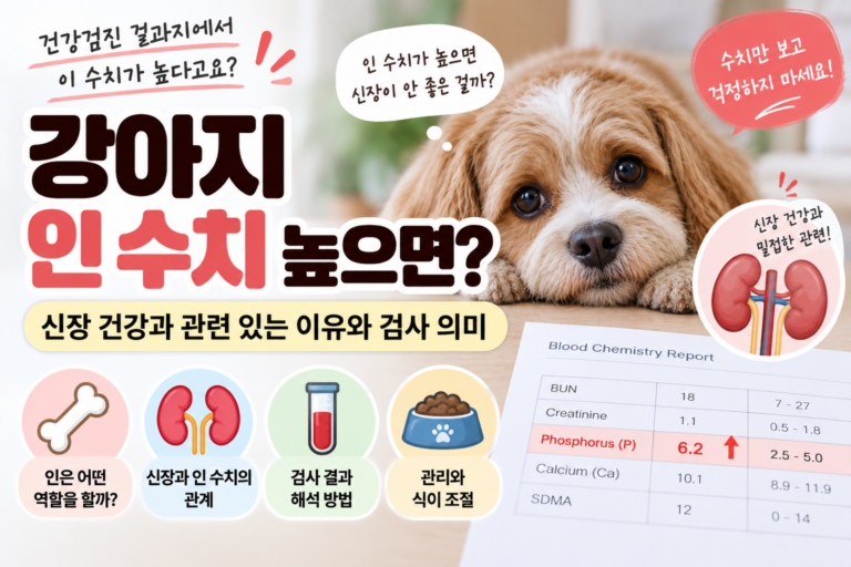 강아지 인 수치 높으면 신장 건강과 관련 있는 이유와 검사 의미