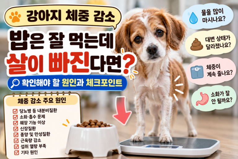강아지 체중 감소 원인은? 밥을 잘 먹는데 살이 빠진다면 확인할 것