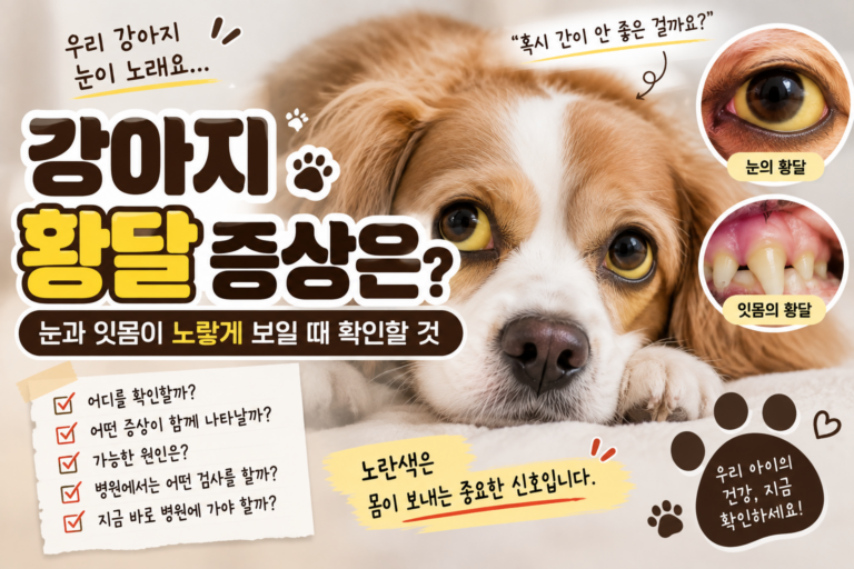 강아지 황달 증상은? 눈과 잇몸이 노랗게 보일 때 확인할 것