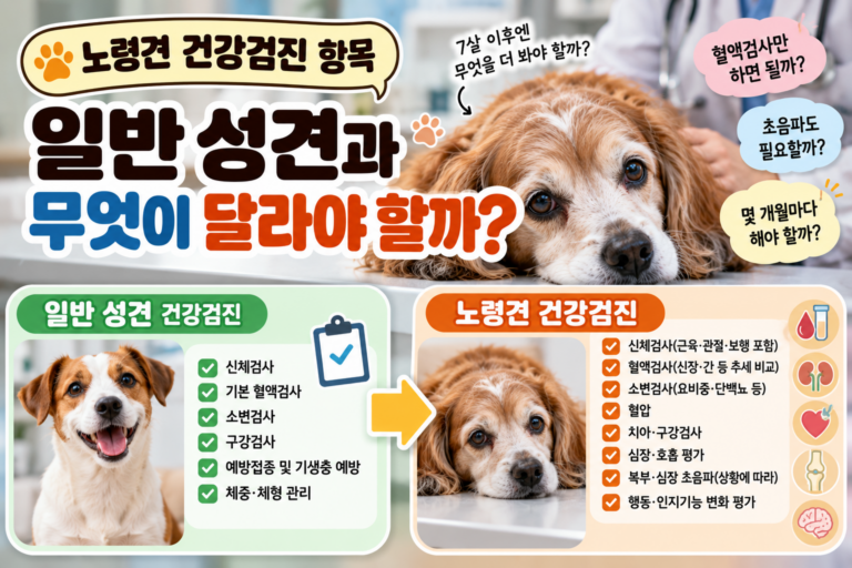 노령견 건강검진 항목, 일반 성견과 무엇이 달라야 할까?