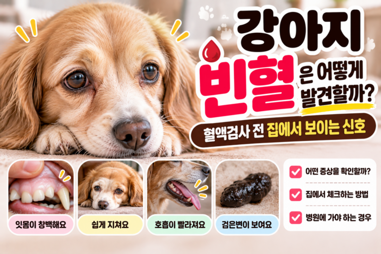 강아지 빈혈은 어떻게 발견할까? 혈액검사 전 집에서 보이는 신호