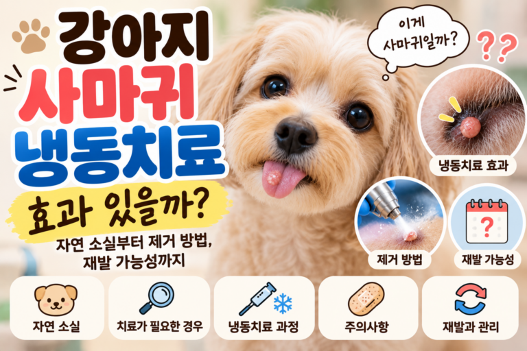 강아지 사마귀 냉동치료 효과 있을까? 자연 소실부터 제거 후 재발 가능성까지
