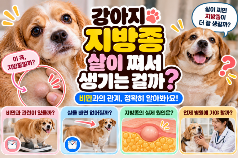 강아지 지방종 원인, 살이 쪄서 생기는 걸까? 비만과의 관계