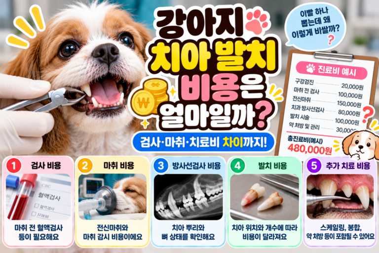 강아지 치아 발치 비용은 얼마일까? 검사·마취·치료비 차이