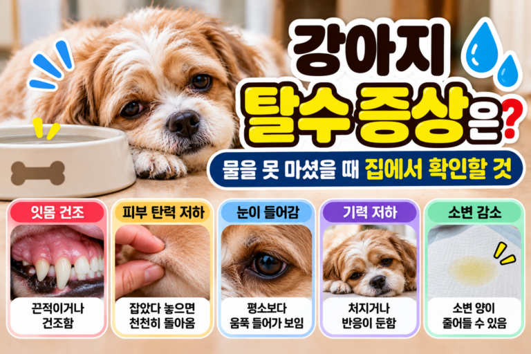 강아지 탈수 증상은? 물을 못 마셨을 때 집에서 확인할 것