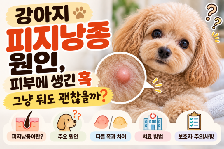 강아지 피지낭종 원인, 피부에 생긴 혹 그냥 둬도 괜찮을까?